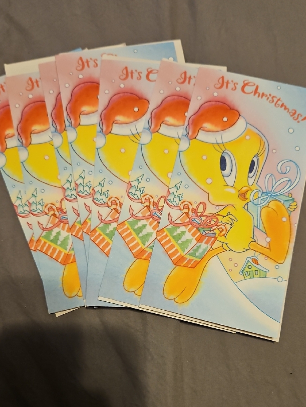 Lot Of 8 Tweety Bird Christmas Cards With Envelopes